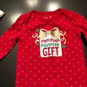 Long sleeve holiday onesie